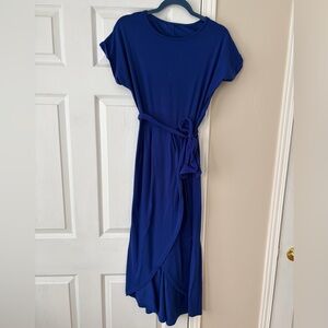 🌸 2 for 30🌸Women's Royal Blue Wrap Maxi Dress with Matching Belt